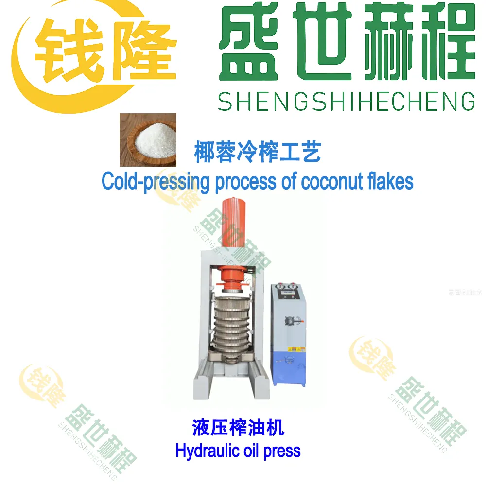 Prepared coconut material for hydraulic pressing