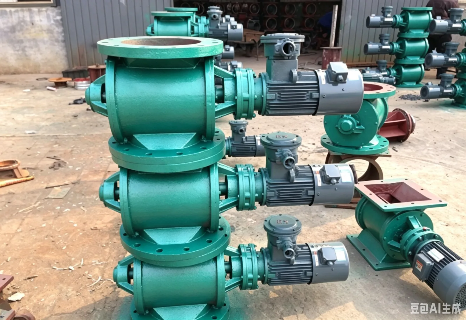 High-temperature explosion-proof rotary airlock