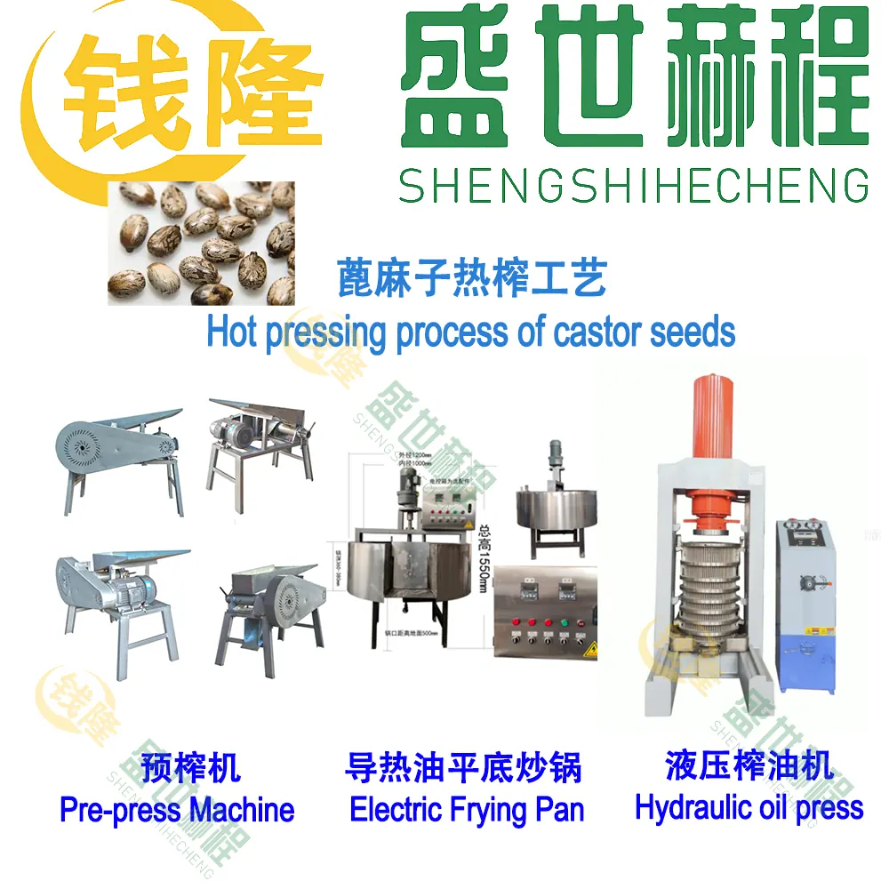 Castor seed preparation and pressing reference